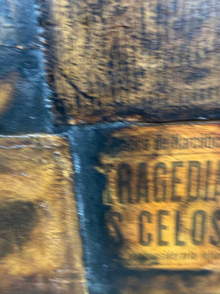 Vintage mixed media signed Edward's in back 41x25x2