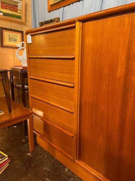Teak Gentlemans Chest/Dresser/ Armoire --Produced in 1960s-70s by Kibaek Mobelfabrik in Denmark --51"W x 46"T x 19"D -- IN STORE PICK UP ONLY