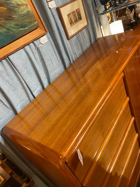 Teak Gentlemans Chest/Dresser/ Armoire --Produced in 1960s-70s by Kibaek Mobelfabrik in Denmark --51"W x 46"T x 19"D -- IN STORE PICK UP ONLY