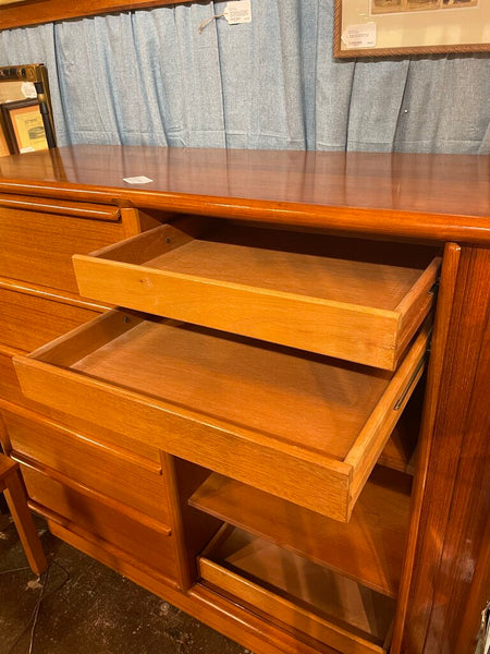 Teak Gentlemans Chest/Dresser/ Armoire --Produced in 1960s-70s by Kibaek Mobelfabrik in Denmark --51"W x 46"T x 19"D -- IN STORE PICK UP ONLY