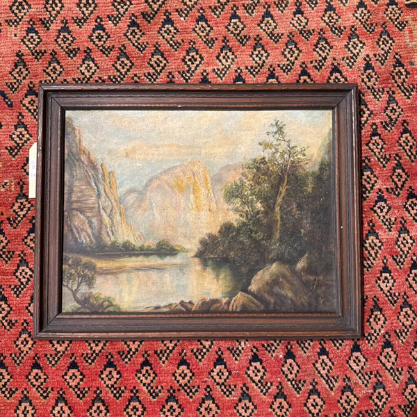 VINTAGE PAINTING ON BOARD 19X15
