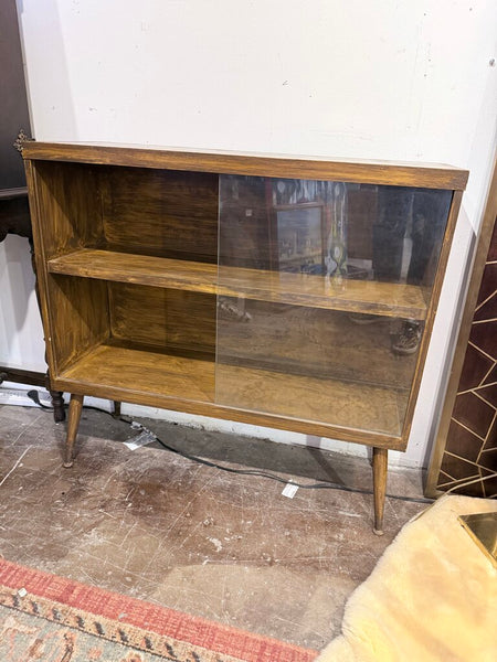Mcm metal cabinet with sliding glass doors 36x12x34