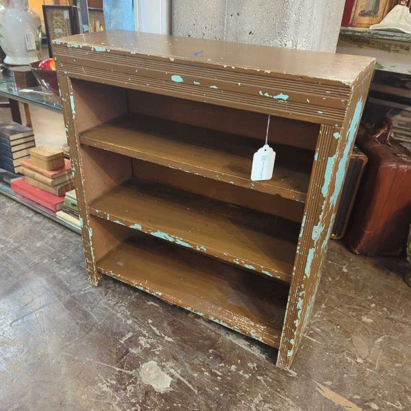 LSBJ - Vintage Painted Utility Shelf/ Bookcase dims: 25.5"Wx9.5"Dx27.5"H
