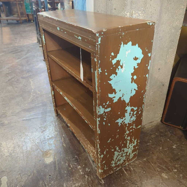 LSBJ - Vintage Painted Utility Shelf/ Bookcase dims: 25.5"Wx9.5"Dx27.5"H