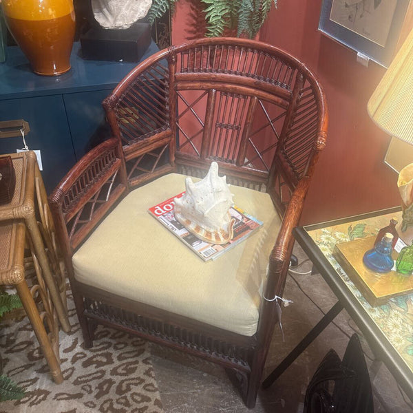 Set of Brighton Pavillon Fretwork Chairs with seat cushions . In store pick up only