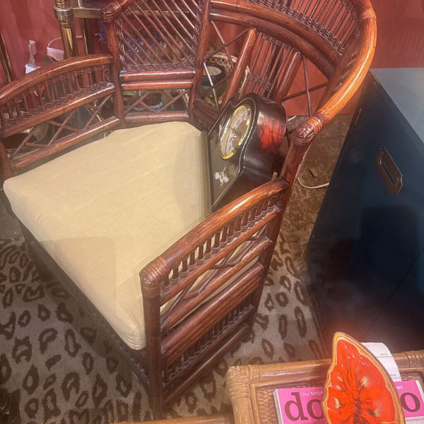 Set of Brighton Pavillon Fretwork Chairs with seat cushions . In store pick up only