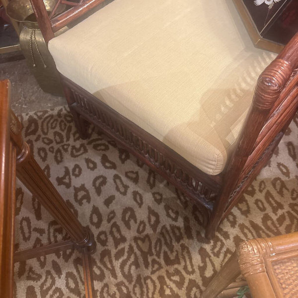 Set of Brighton Pavillon Fretwork Chairs with seat cushions . In store pick up only