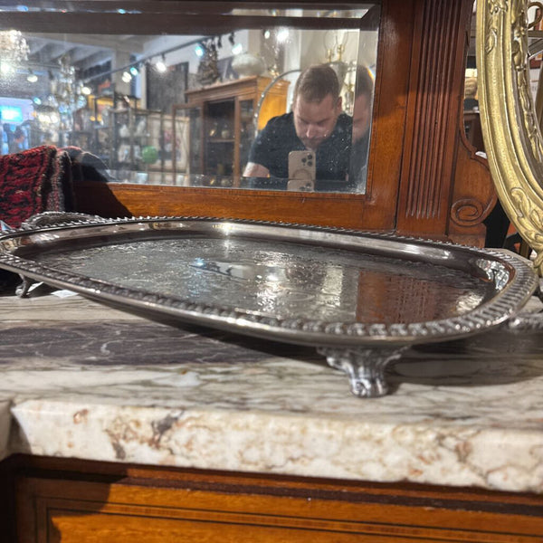 VINTAGE SILVER PLATE TRAY 22X14