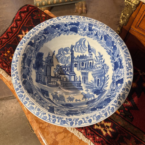 BLUE AND WHITE BOWL 12X5