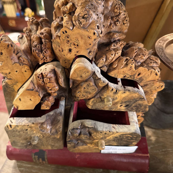 Burlwood Object with four drawers