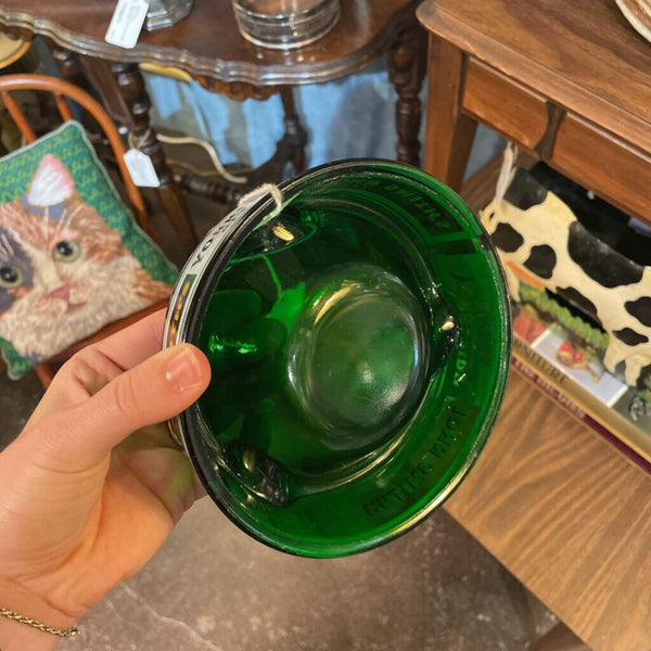 Vintage John Smith's Yorkshire Bitter Green Glass Ashtray