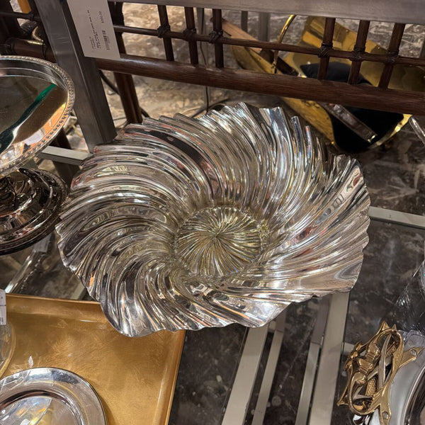 Vintage silver plated wave bowl