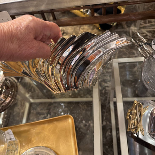 Vintage silver plated wave bowl
