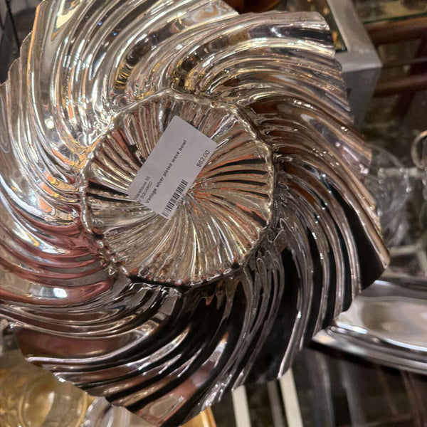 Vintage silver plated wave bowl