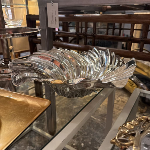 Vintage silver plated wave bowl