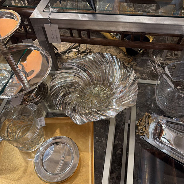 Vintage silver plated wave bowl