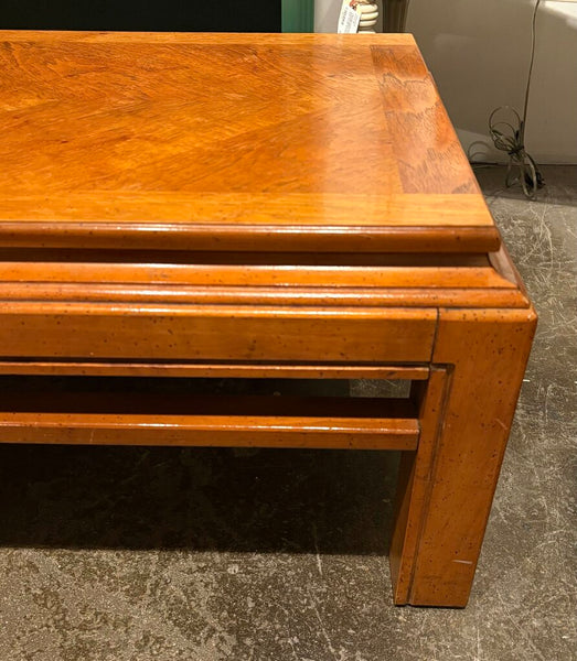 MID CENTURY BOOK MATCHED COFFEE TABLE | 54.25" W X 15.25"H X 24"D