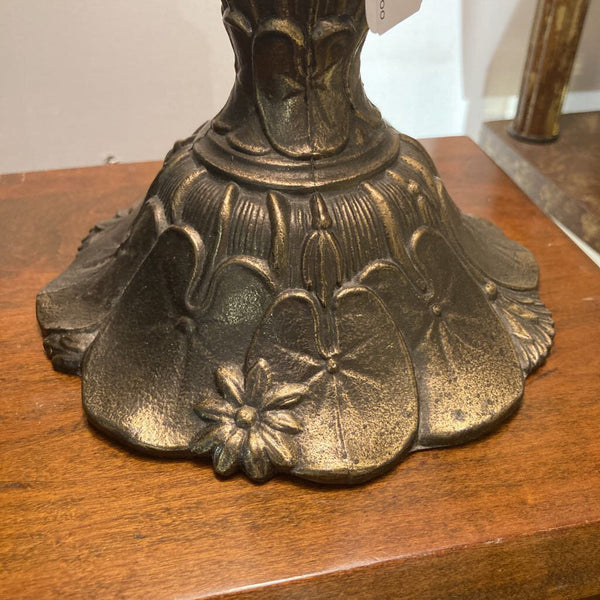 Vintage stained glass lamp 20" H