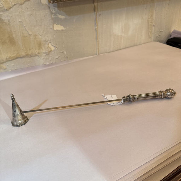 Large Silverplate candle snuffer 16 in