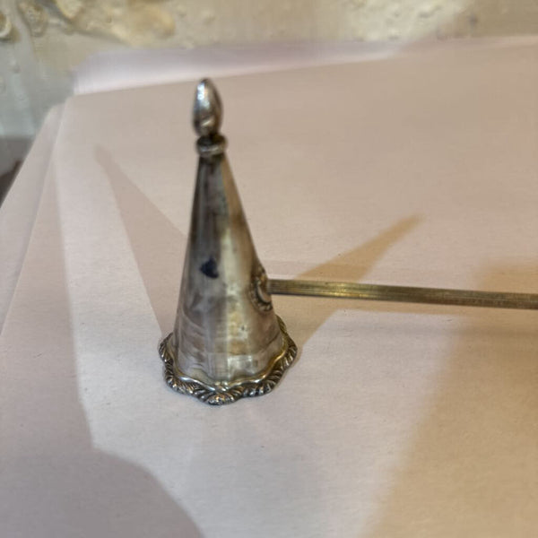 Large Silverplate candle snuffer 16 in