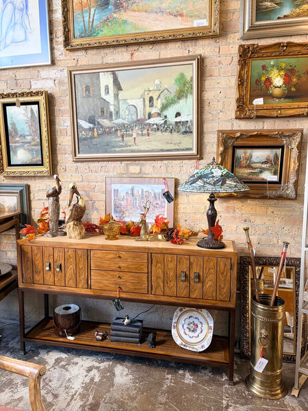 Drexel Meridian collection sideboard/credenza designed by James Bouffard in 1964. Highly prized for its sleek mid -century modern design- pick up only approx 34t x 60L x14d