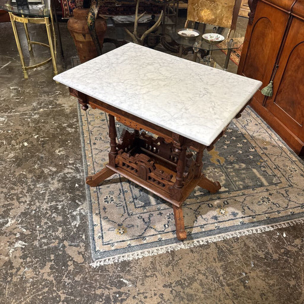 MARBLE TABLE 29L X 28T X 21.5W IN STORE PICK UP ONLY