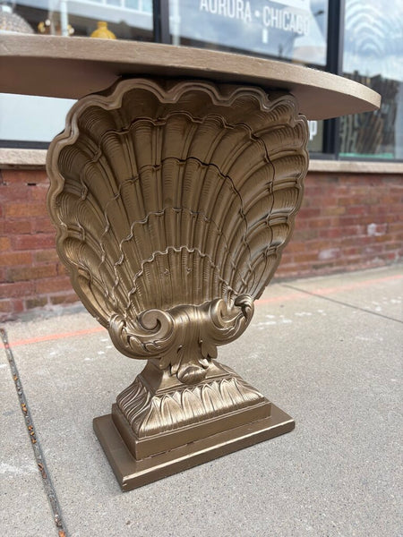 Hollywood Regency Grosfeld House Shell Console Table Clamshell