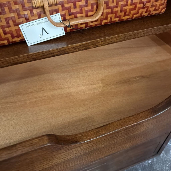 Mid Century campaign chest L 38x H 60 x D 19