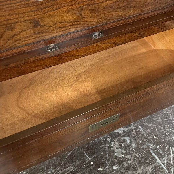 Mid Century campaign chest L 38x H 60 x D 19
