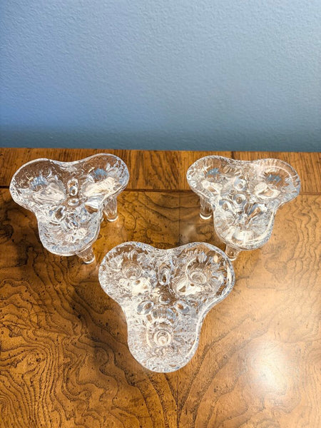 Set of 3 Kosta Boda stacking candleholders