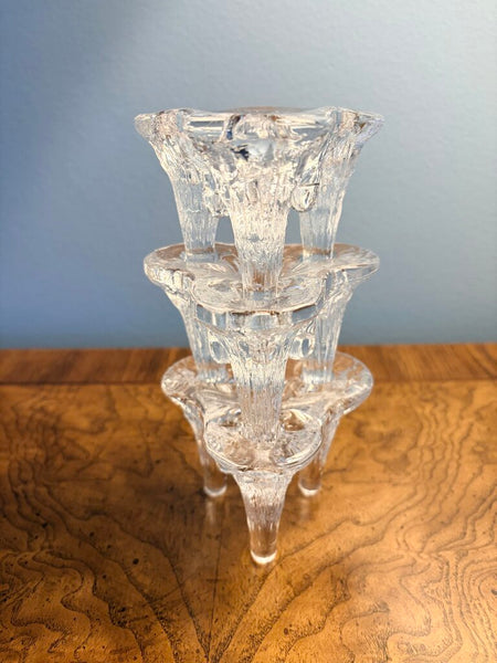 Set of 3 Kosta Boda stacking candleholders