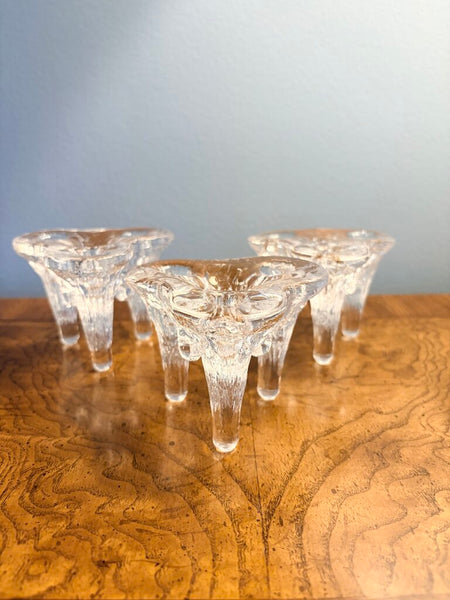 Set of 3 Kosta Boda stacking candleholders