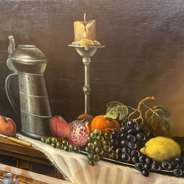 Vintage Still Life Oil Painting- Signed "Baumgart" - 43" x 32" IN STORE PICK UP ONLY