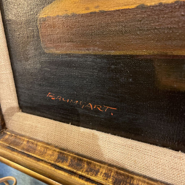 Vintage Still Life Oil Painting- Signed "Baumgart" - 43" x 32" IN STORE PICK UP ONLY