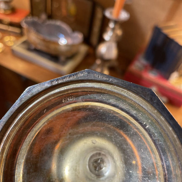 Pair of Silver Plate Candle Holders Made in Italy