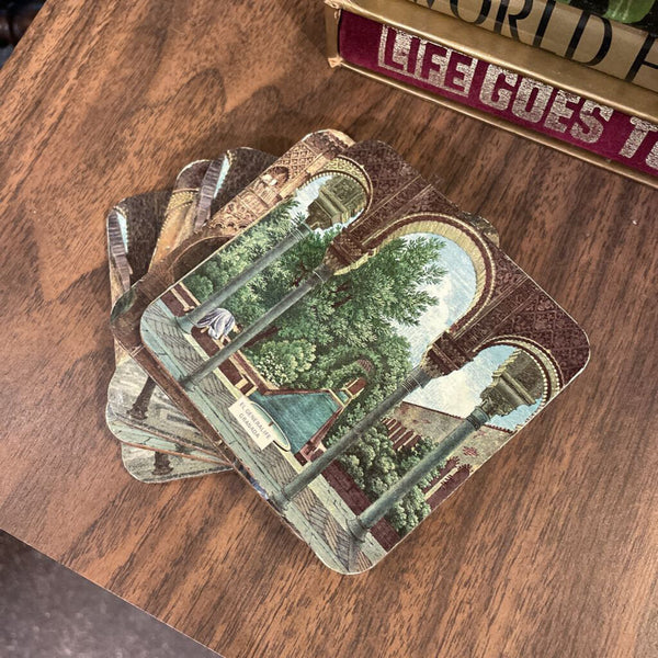 Set of 5 Vintage Coasters from Granada Spain