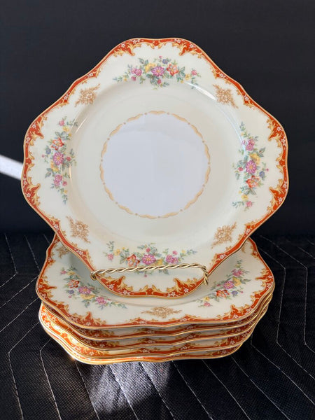 Set of 6 Noritake salad/ dessert plates 8 inch Hampton design