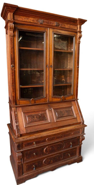 ANTIQUE WALNUT SECRETARY 92T 46W 24D AS FOUND IN STORE PICK UP ONLY