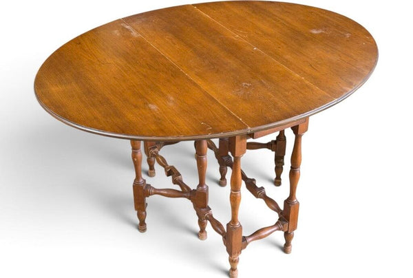 VINTAGE GATELEG TABLE 14W 37D 28T EACH LEAF 18" AS FOUND IN STORE PICK UP ONLY