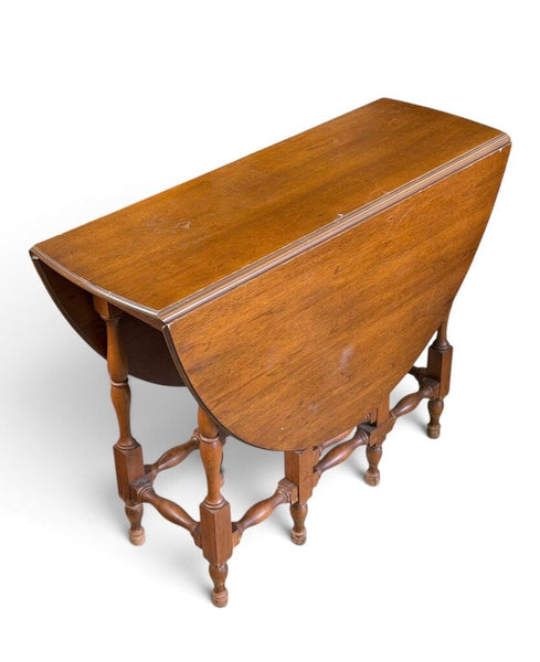 VINTAGE GATELEG TABLE 14W 37D 28T EACH LEAF 18" AS FOUND IN STORE PICK UP ONLY