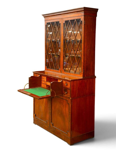 VINTAGE MAHOGANY SECRETARY 48T 23D 88T AS FOUND IN STORE PICK UP ONLY