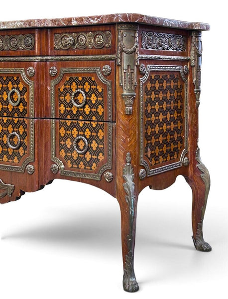 FRENCH MARBLE BUFFET AS FOUND 34T 53W 21D IN STORE PICK UP ONLY
