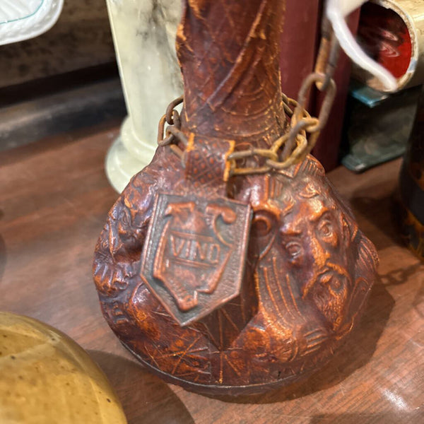 Leather wrapped decanter made in Spain