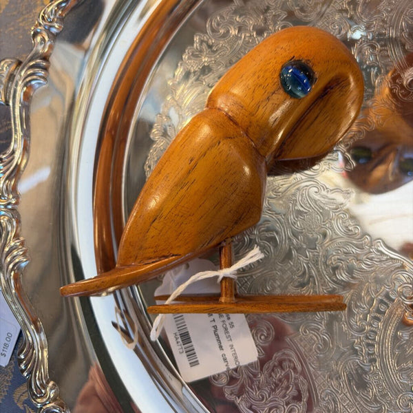 MCM T Plummer carved parrot