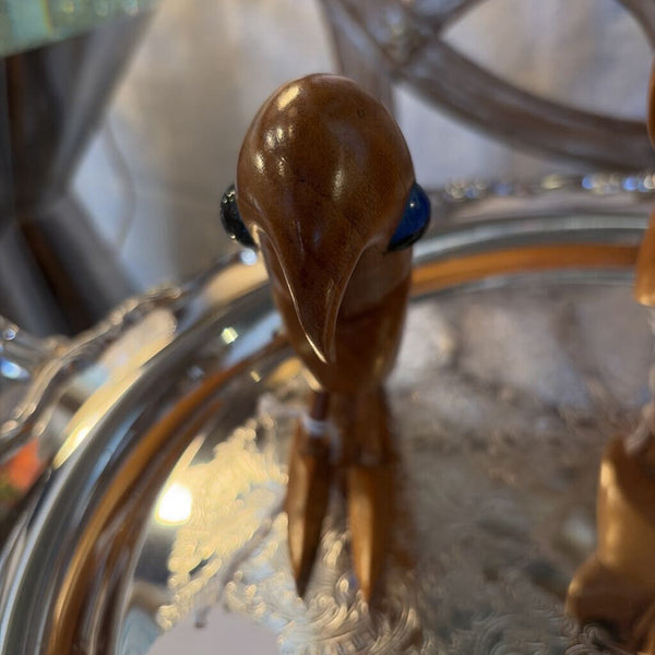 MCM T Plummer carved parrot
