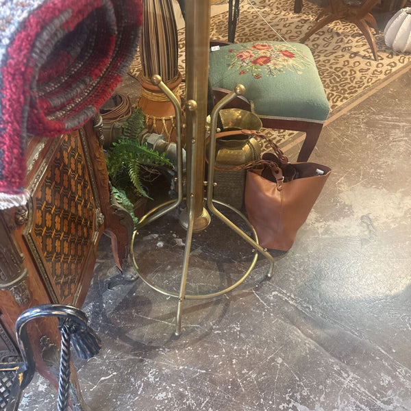 Vintage brass coat rack / stand