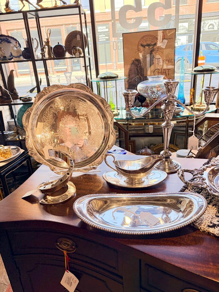 Silverplate oval dish13.5x6