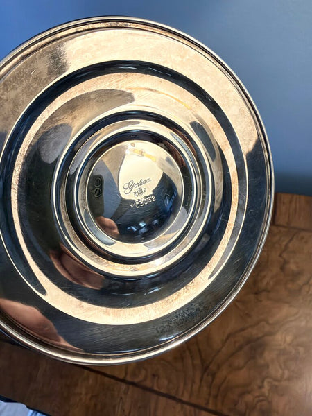 Vintage Gorham silverplate triple candlabra-convertible to single approx 12.5x12.5