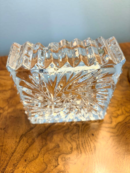 Funky square crystal ash tray