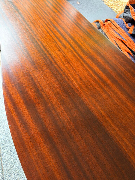 Vintage Federal/Hepplewhite mahogany sideboard with serpentine front and spade feet approx 66x22x37.5 For pick up only
